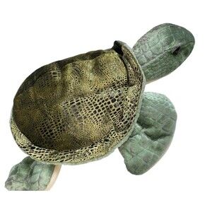Animal Alley Sea Turtle Plush Toys R Us Geoffrey 2000 EUC 12” Green Cream